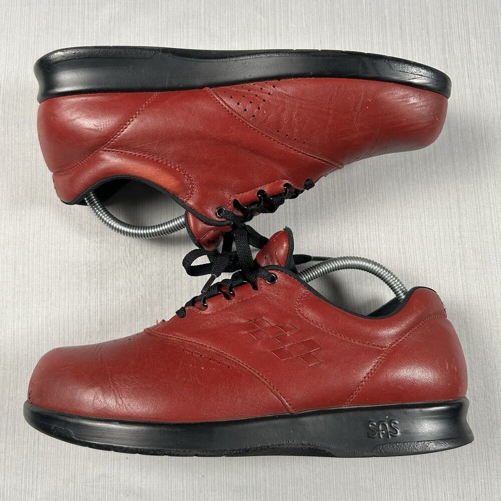 SAS Free Time Women’s Size 9 WW Tripad Comfort Red Leather Casual Preppy Shoes